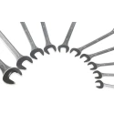 RS PRO 10-Piece Chrome Vanadium Steel Spanner Set, Metric Sizes 8 To 19 mm, Chrome Finish 487-084
