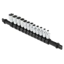 RS PRO 12-Piece 1/4 in Standard Socket Set Chrome Vanadium Steel Chrome Finish 487-113