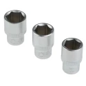 RS PRO 12-Piece 1/4 in Standard Socket Set Chrome Vanadium Steel Chrome Finish 487-113