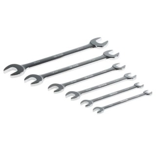 RS PRO 6-Piece Metric Open End Spanner Set Chrome Vanadium Steel 6 Double-Ended Sizes 487-088