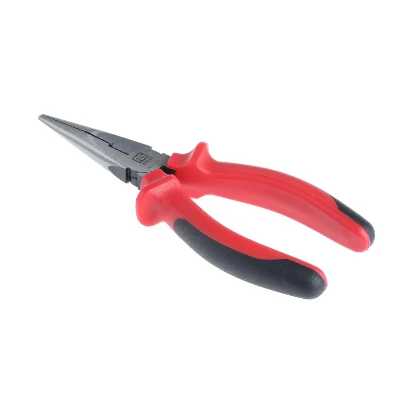 RS PRO 1-Piece Long Nose Plier Chrome Vanadium Steel 160mm Length 51mm Jaw 487-090