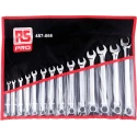 RS PRO 14-Piece Metric Combination Spanner Set 6 To 22 mm Chrome Vanadium Steel 487-066