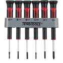 Teng Tools Precision Flat Tip 6-Piece Mini Screwdriver Set MDM706