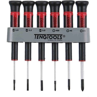 Teng Tools Precision Flat Tip 6-Piece Mini Screwdriver Set MDM706