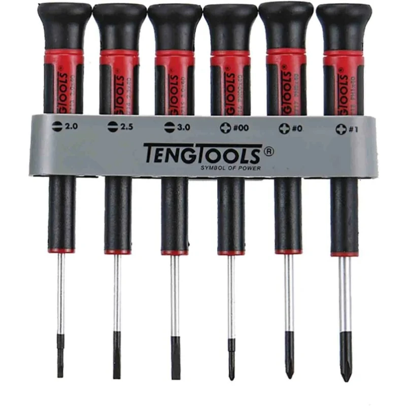 Teng Tools Precision Flat Tip 6-Piece Mini Screwdriver Set MDM706