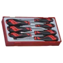 Teng Tools Standard Screwdriver Set with 7 Pieces, TT-MV PLUS Steel Alloy, Ergonomic Bi-Material Handles TT917N