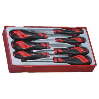 Teng Tools Standard Screwdriver Set with 7 Pieces, TT-MV PLUS Steel Alloy, Ergonomic Bi-Material Handles TT917N