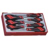 Teng Tools Standard Screwdriver Set with 7 Pieces, TT-MV PLUS Steel Alloy, Ergonomic Bi-Material Handles TT917N