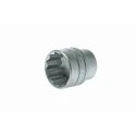 Teng Tools 1/2 in Drive 32 mm 12 Point Bi-Hexagon Socket Satin Finish, 43mm Overall Length M120532-C