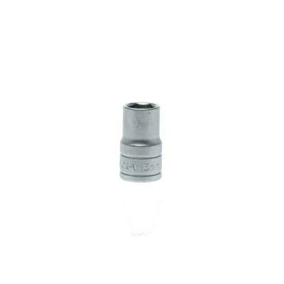 Teng Tools 1/2 in Drive 13 mm 6 Point Bi-Hexagon Socket Chrome Vanadium Steel Satin Finish M1205136-C