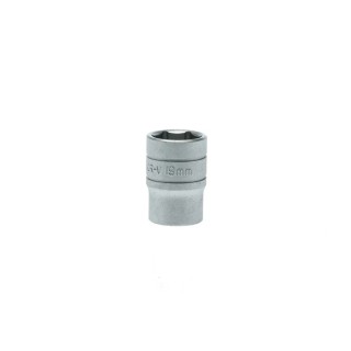 Teng Tools 1/2 in Drive 19 mm 6 Point Bi-Hexagon Socket, Satin Finish, 38mm Overall Length M1205196-C