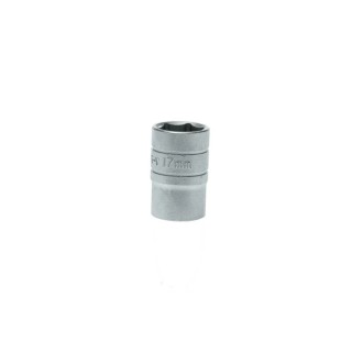 Teng Tools 1/2 in Drive 17 mm 6 Point Bi-Hexagon Socket, Satin Finish, 38mm Overall Length M1205176-C