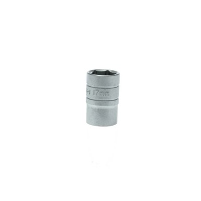 Teng Tools 1/2 in Drive 17 mm 6 Point Bi-Hexagon Socket, Satin Finish, 38mm Overall Length M1205176-C