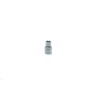 Teng Tools 1/4 in Drive 6 mm 6 Point Hex Socket, Chrome Vanadium, 25mm Overall Length M140506-C