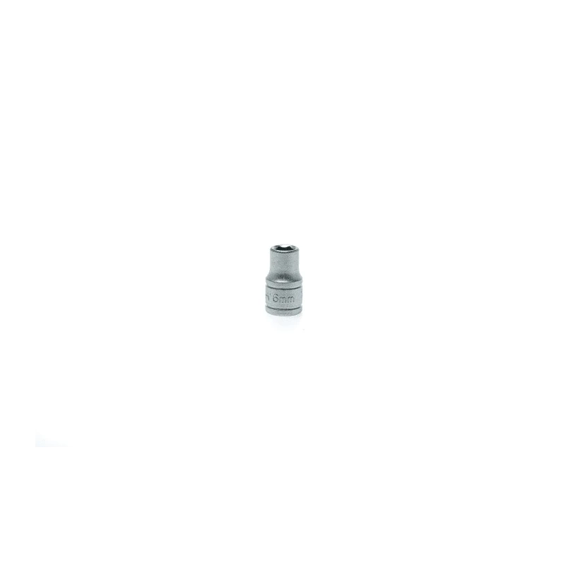 Teng Tools 1/4 in Drive 6 mm 6 Point Hex Socket, Chrome Vanadium, 25mm Overall Length M140506-C