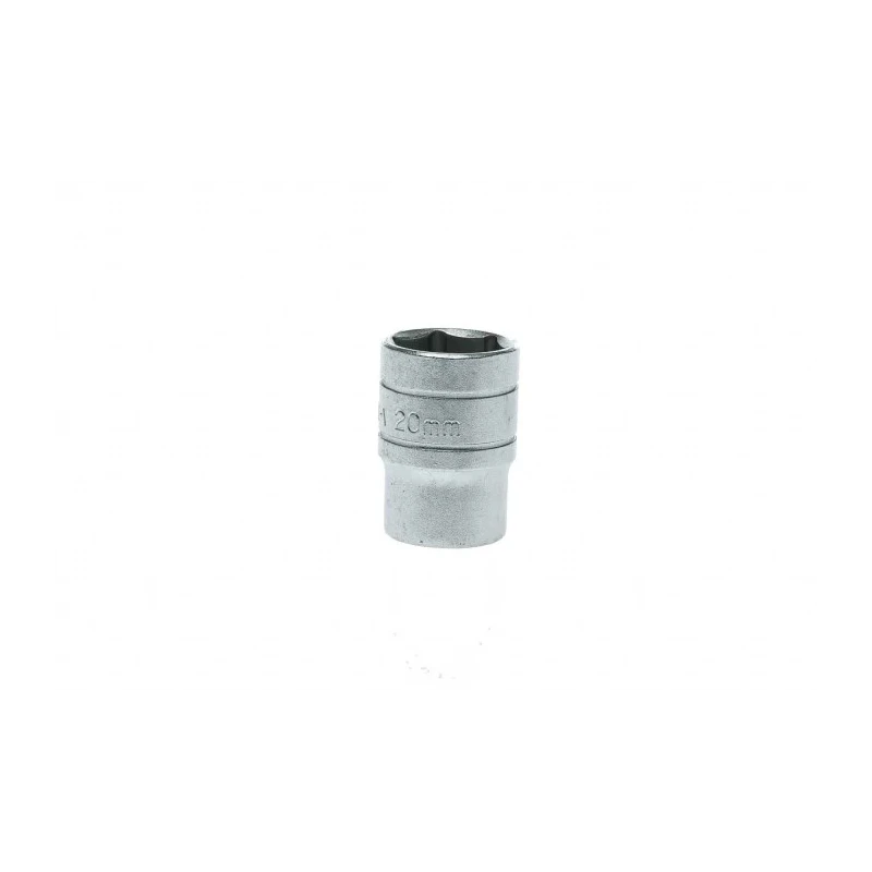 Teng Tools 1/2 in Drive 20 mm 6 Point Bi-Hexagon Socket, Satin Finish, 38mm Overall Length M1205206-C