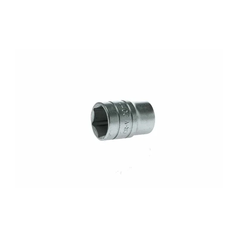 Teng Tools 1/2 in Drive 20 mm 6 Point Bi-Hexagon Socket, Satin Finish, 38mm Overall Length M1205206-C