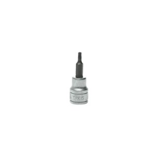 Teng Tools 3/8 in Drive T15 Bit Socket Square Drive Alloy Steel Chrome Finish M381215-C