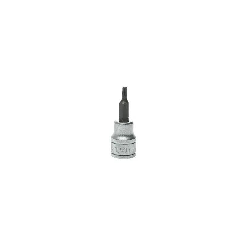 Teng Tools 3/8 in Drive T15 Bit Socket Square Drive Alloy Steel Chrome Finish M381215-C