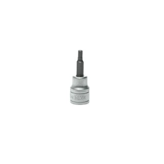 Teng Tools 3/8 in Drive 4 mm Square Bit Socket Chrome Finish Alloy Steel DIN 7422 M381504-C