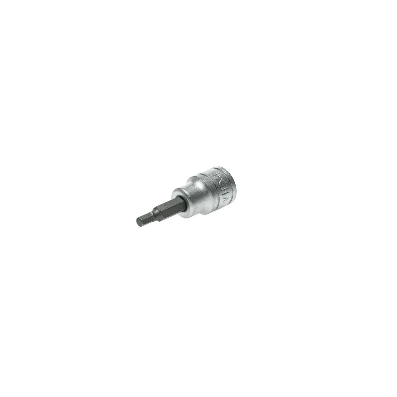 Teng Tools 3/8 in Drive 4 mm Square Bit Socket Chrome Finish Alloy Steel DIN 7422 M381504-C