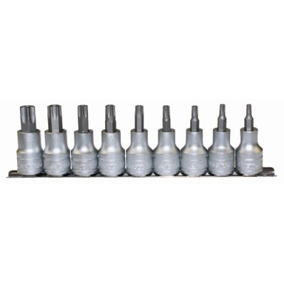 Teng Tools 9-Piece 1/2 in Drive Bit Socket Set Chrome Vanadium Steel Satin Finish M1213TPX