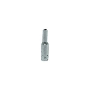 Teng Tools 1/4 in Drive 5 mm 6 Point Chrome Vanadium Socket 49.5mm Overall Length M140605-C