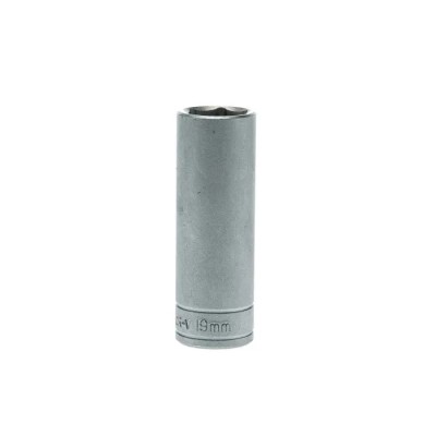 Teng Tools 1/2 in Drive 19 mm 6 Point Chrome Vanadium Socket 79mm Overall Length M1206196-C