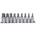 Teng Tools 9-Piece 1/2 in Hexagon Socket Set Chrome Vanadium Steel Satin Finish M1212