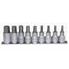 Teng Tools 9-Piece 1/2 in Hexagon Socket Set Chrome Vanadium Steel Satin Finish M1212