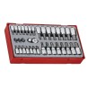 Teng Tools 35-Piece 1/4 in Bit Socket Set Chrome Vanadium Steel Satin Finish TTBS35