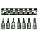 Teng Tools 7-Piece 1/4 in Bit Socket Set Chrome Vanadium Steel Satin Finish M1408TX