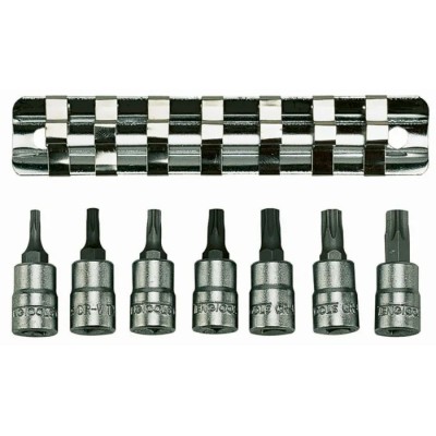 Teng Tools 7-Piece 1/4 in Bit Socket Set Chrome Vanadium Steel Satin Finish M1408TX