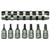 Teng Tools 7-Piece 1/4 in Bit Socket Set Chrome Vanadium Steel Satin Finish M1408TX