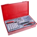 Teng Tools 35-Piece 1/4 in Hexagon Socket Set Chrome Vanadium Steel Satin Finish TT1435