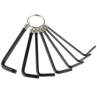 Teng Tools 7 Piece L Metric Hex Key Set Chrome Vanadium Steel Long Arm 1487