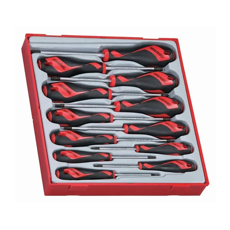 Teng Tools Standard Screwdriver Set 12-Piece T x 6 to T x 45 TX with Bi-Material Handle TTD912TXN