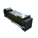 Samtec T2M Series Right Angle Through Hole PCB Header, 50 Contacts, 2 mm Pitch, 2 Row, Shrouded T2M-125-01-L-D-RA-WT