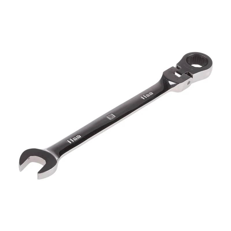 RS PRO Combination Ratchet Spanner 11 mm Chrome Vanadium Steel Chrome Finish 487-185
