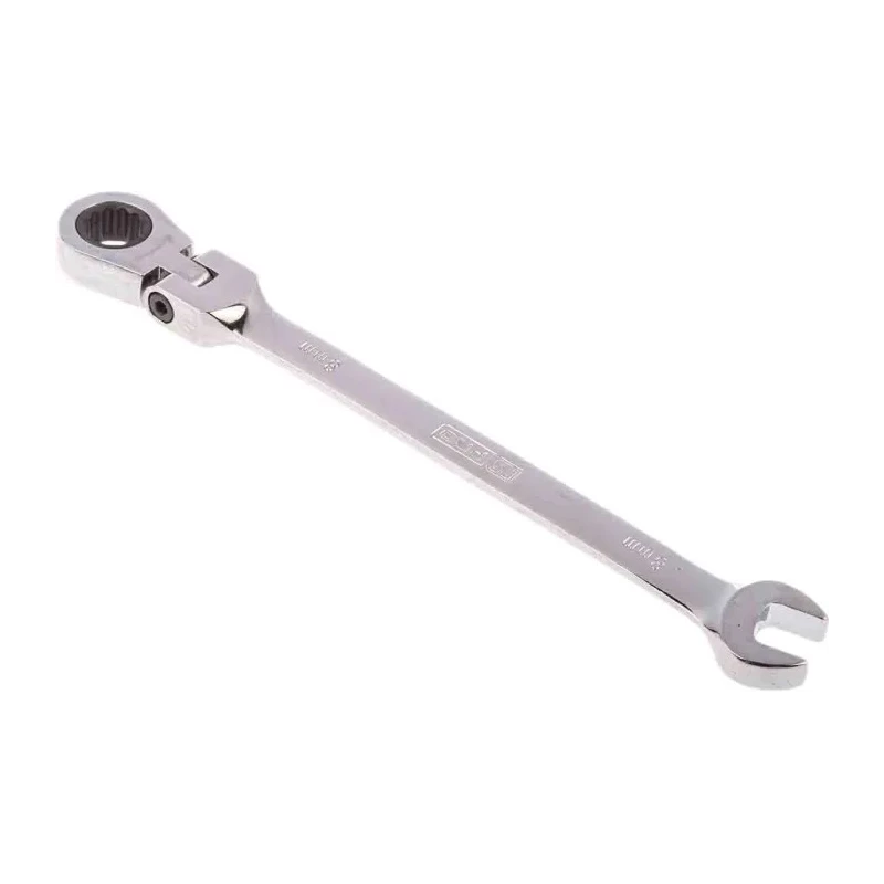 RS PRO Combination Ratchet Spanner 8 mm, 136mm Overall Length Chrome Vanadium Steel Chrome Finish 487-189