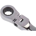 RS PRO Combination Ratchet Spanner 8 mm, 136mm Overall Length Chrome Vanadium Steel Chrome Finish 487-189