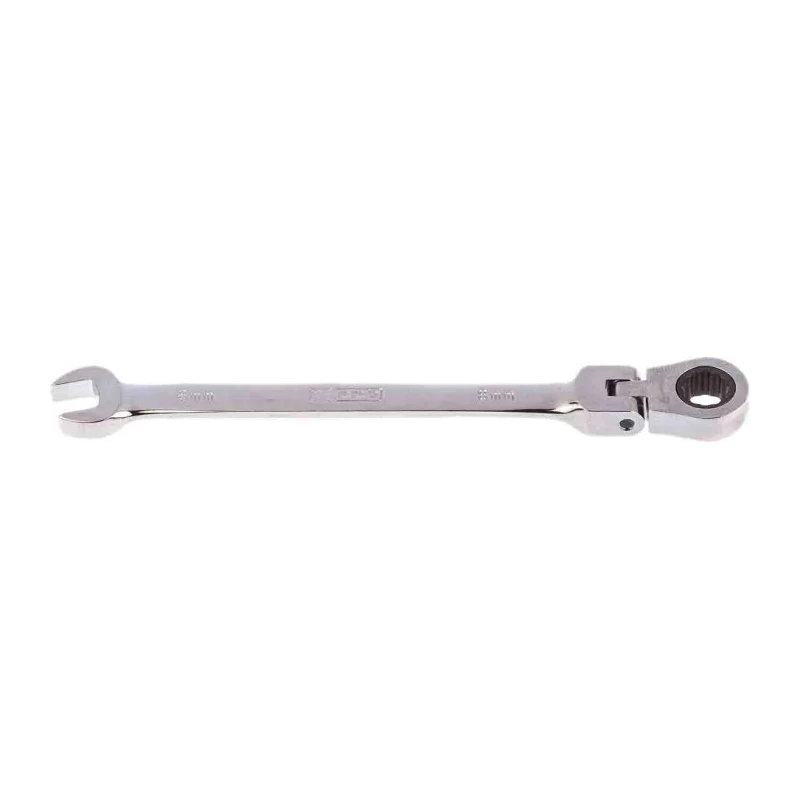 RS PRO Combination Ratchet Spanner 8 mm, 136mm Overall Length Chrome Vanadium Steel Chrome Finish 487-189