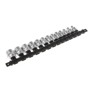 RS PRO 13-Piece 3/8 in Standard Socket Set Chrome Vanadium Steel Chrome Finish 487-167