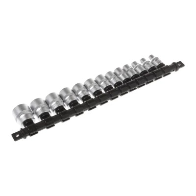 RS PRO 13-Piece 3/8 in Standard Socket Set Chrome Vanadium Steel Chrome Finish 487-167