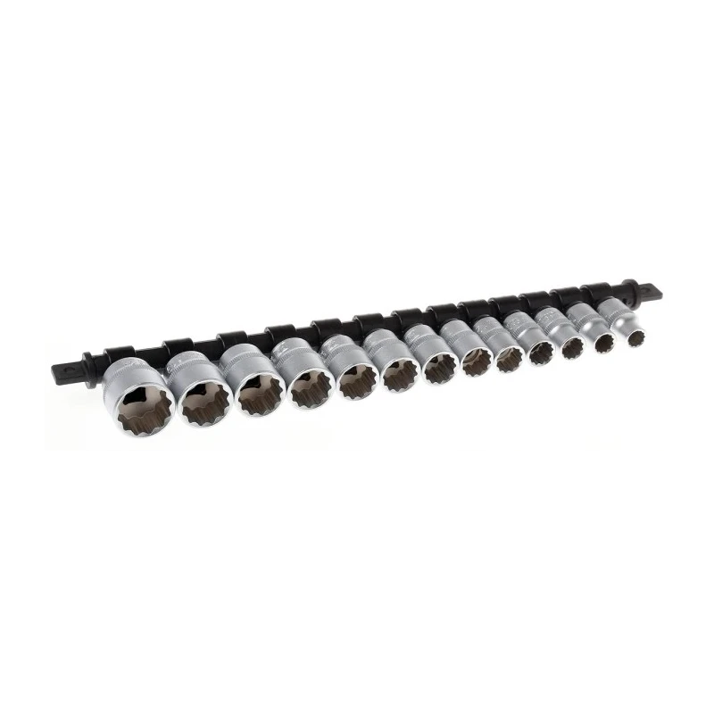 RS PRO 13-Piece 3/8 in Standard Socket Set Chrome Vanadium Steel Chrome Finish 487-167