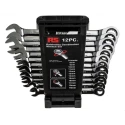 RS PRO 12-Piece Ratchet Spanner Set, 8 To 19 mm, Chrome Vanadium Steel 487-191