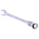 RS PRO 12-Piece Hinged Ratchet Combination Spanner Set 8 to 19 mm Chrome Vanadium Steel 487-268