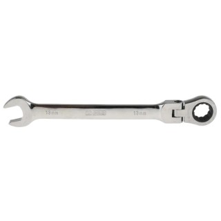 RS PRO Combination Ratchet Spanner 13 mm, 180mm Overall Length Chrome Vanadium Steel Chrome Finish 487-264