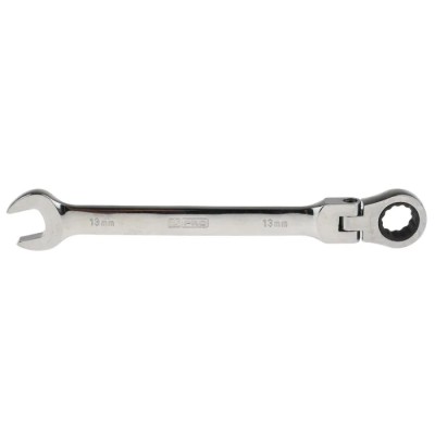 RS PRO Combination Ratchet Spanner 13 mm, 180mm Overall Length Chrome Vanadium Steel Chrome Finish 487-264
