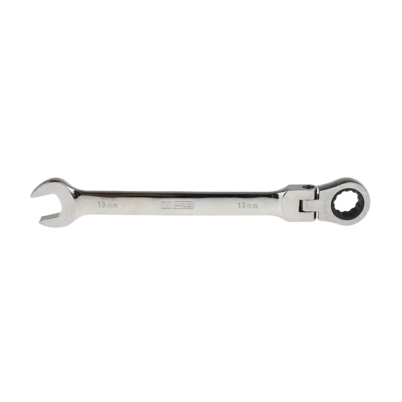 RS PRO Combination Ratchet Spanner 13 mm, 180mm Overall Length Chrome Vanadium Steel Chrome Finish 487-264